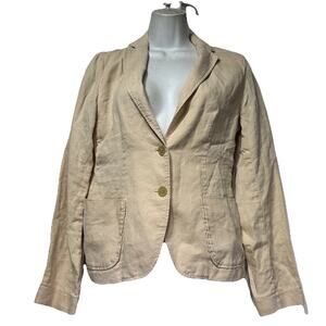 Uniqlo Pink Linen Blend Blazer Women’s Size S Jacket Single Breast